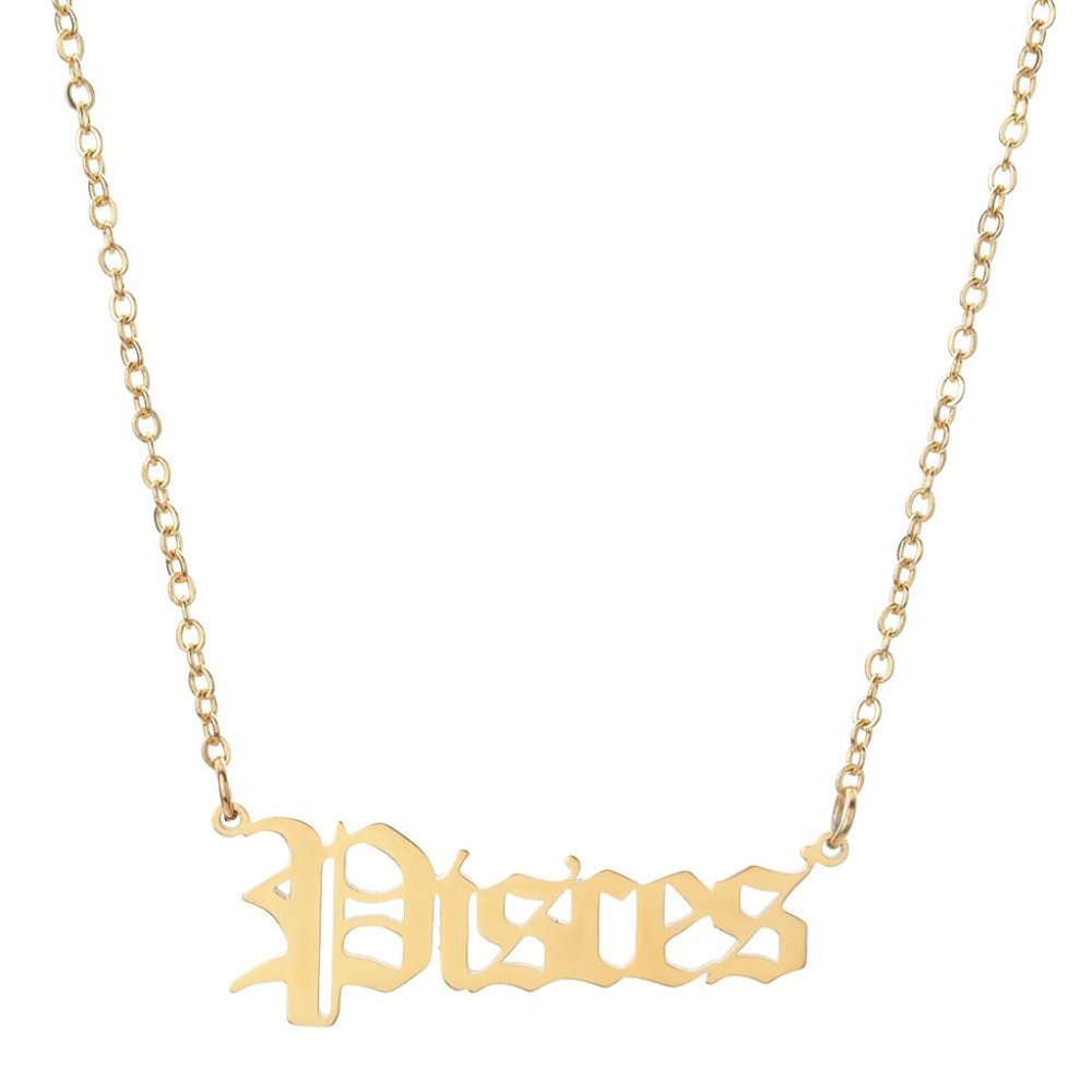 18K Gold Plated Pisces Zodiac Necklace